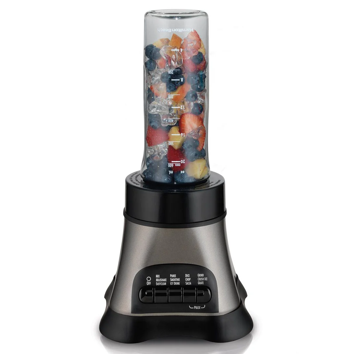 Alternative view of Wave Crusher® Blender with 40oz Glass Jar & Blend-in Travel Jar, Gray