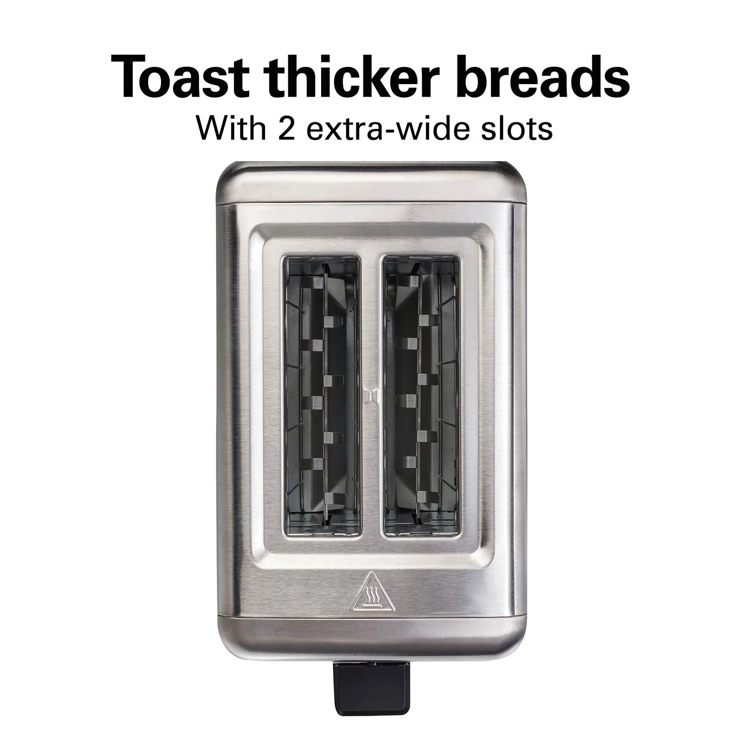 Alternative view of 2 Slice Brushed Toaster with Extra-Wide Slots Stainless Steel