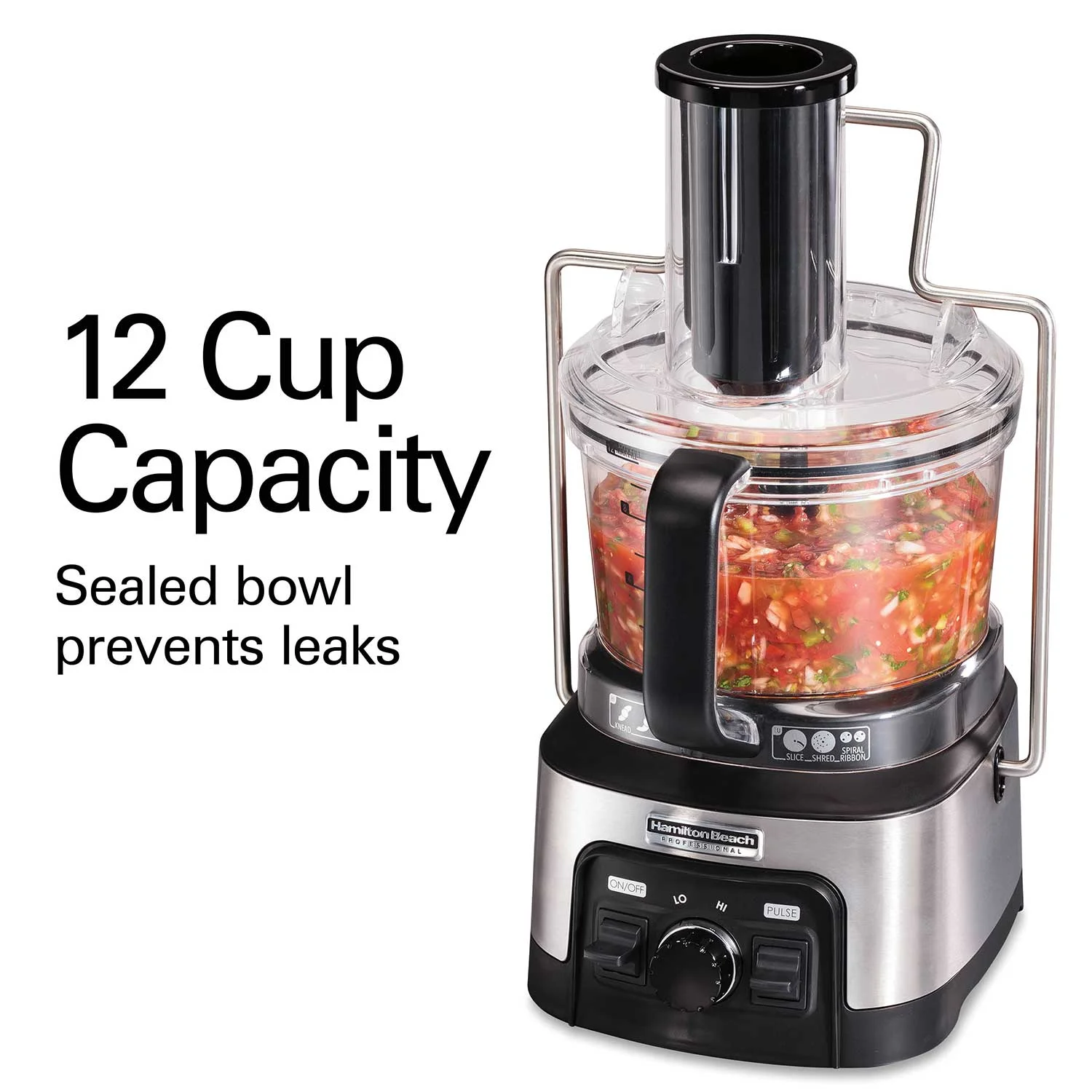 Alternative view of Hamilton Beach® Professional Spiralizing Stack & Snap™ Food Processor, 12 Cup, 70815