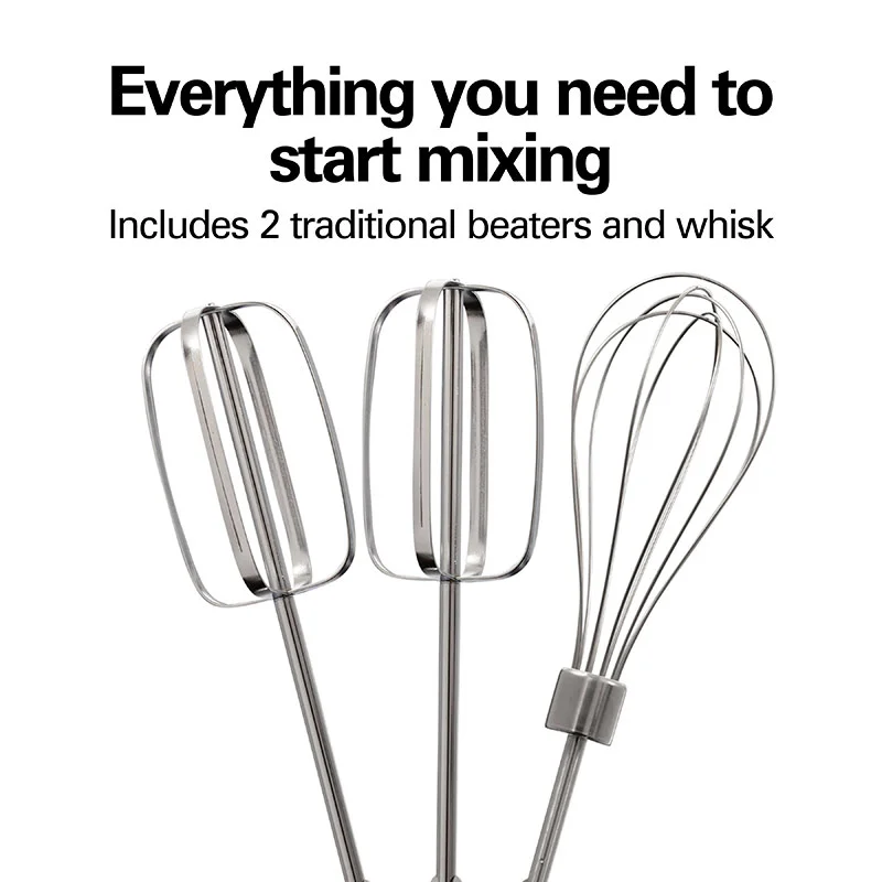 6 Speed Hand Mixer with Storage Clip - Image 3
