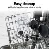 2 Speed Hand Blender with Whisk and Chopping bowl, Silver - Image 4