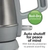 1 Liter Electric Kettle, Gray & Stainless - Image 3
