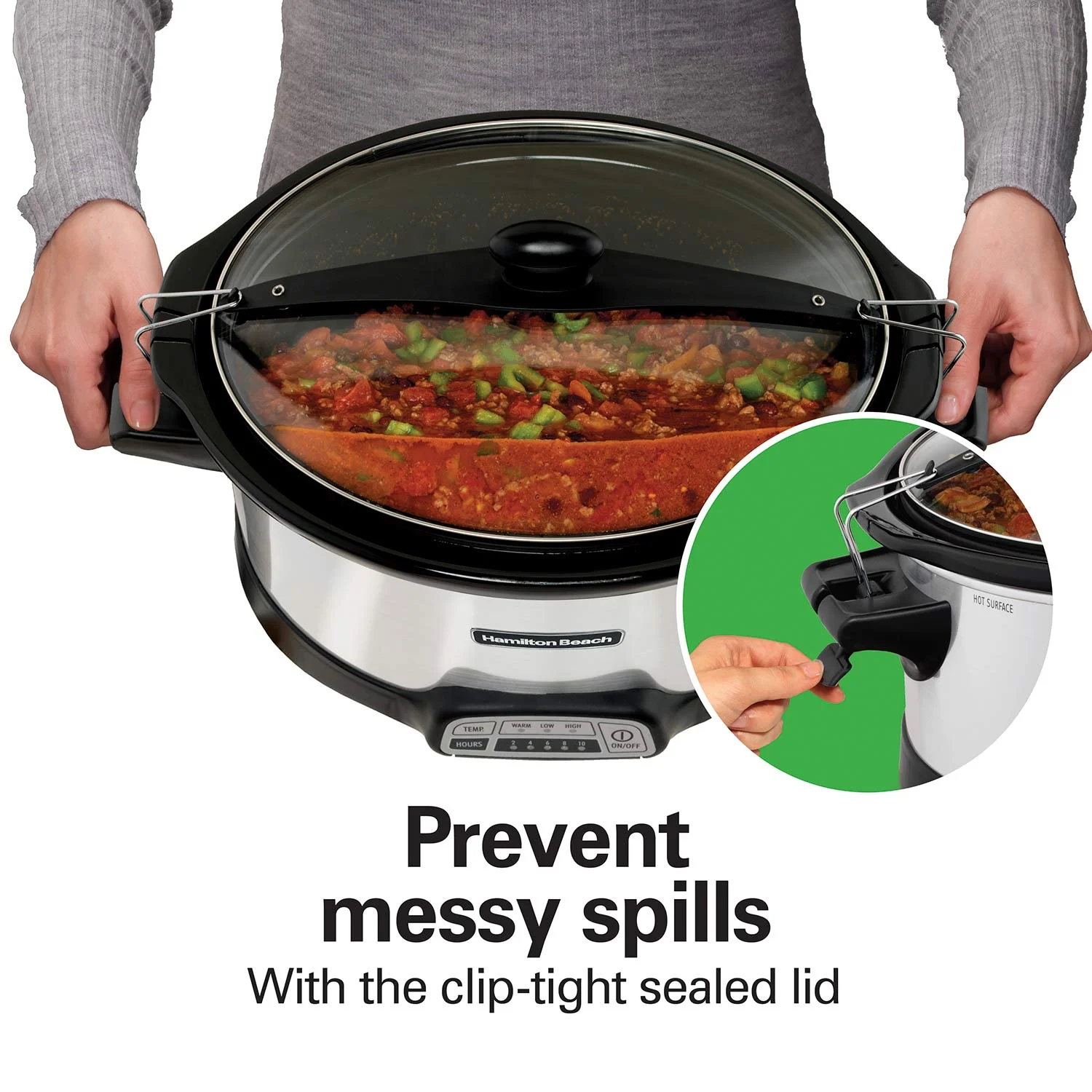 Alternative view of Stay or Go® Programmable Slow Cooker, Silver