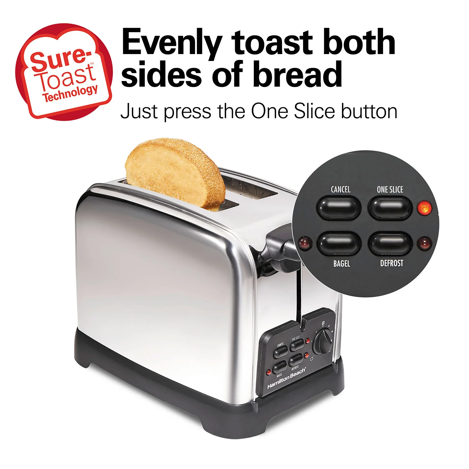 Alternative view of Classic 2 Slice Toaster, Stainless Steel