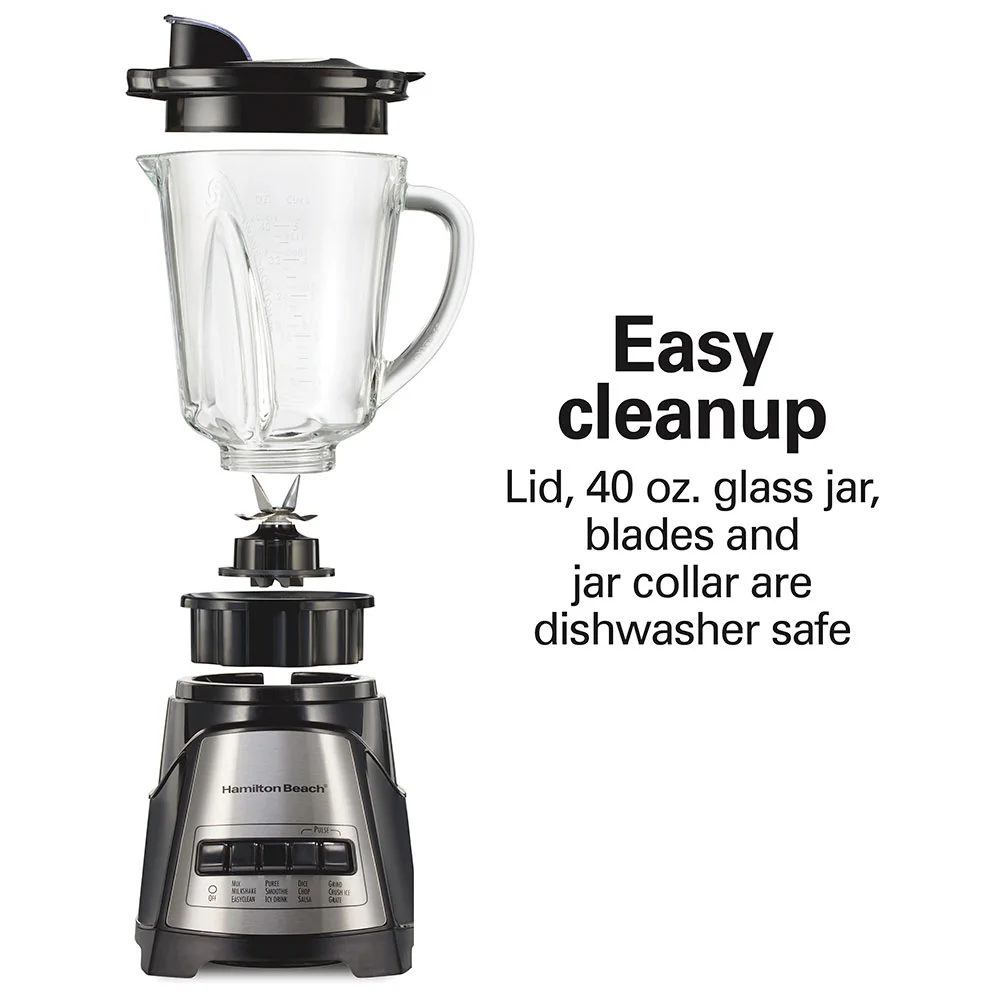 Power Elite™ Blender with 40 oz. Glass Jar, Black - Image 5