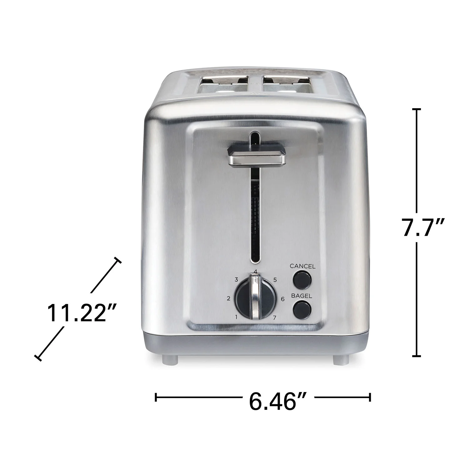 2 Slice Brushed Toaster with Extra-Wide Slots Stainless Steel - Image 8