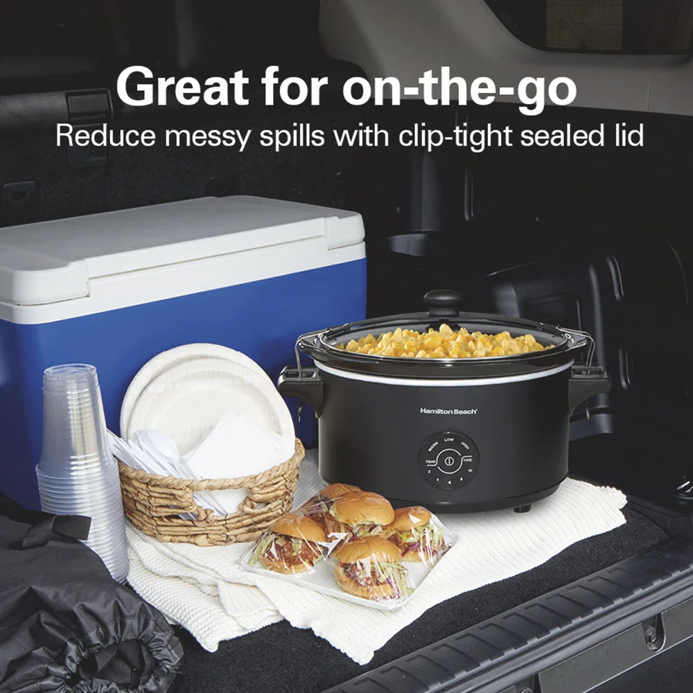7 Quart Programmable Stay or Go® Slow Cooker, Black - Image 3