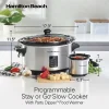 Programmable Stay or Go® Slow Cooker with Party Dipper™ Food Warmer, Silver - Image 8