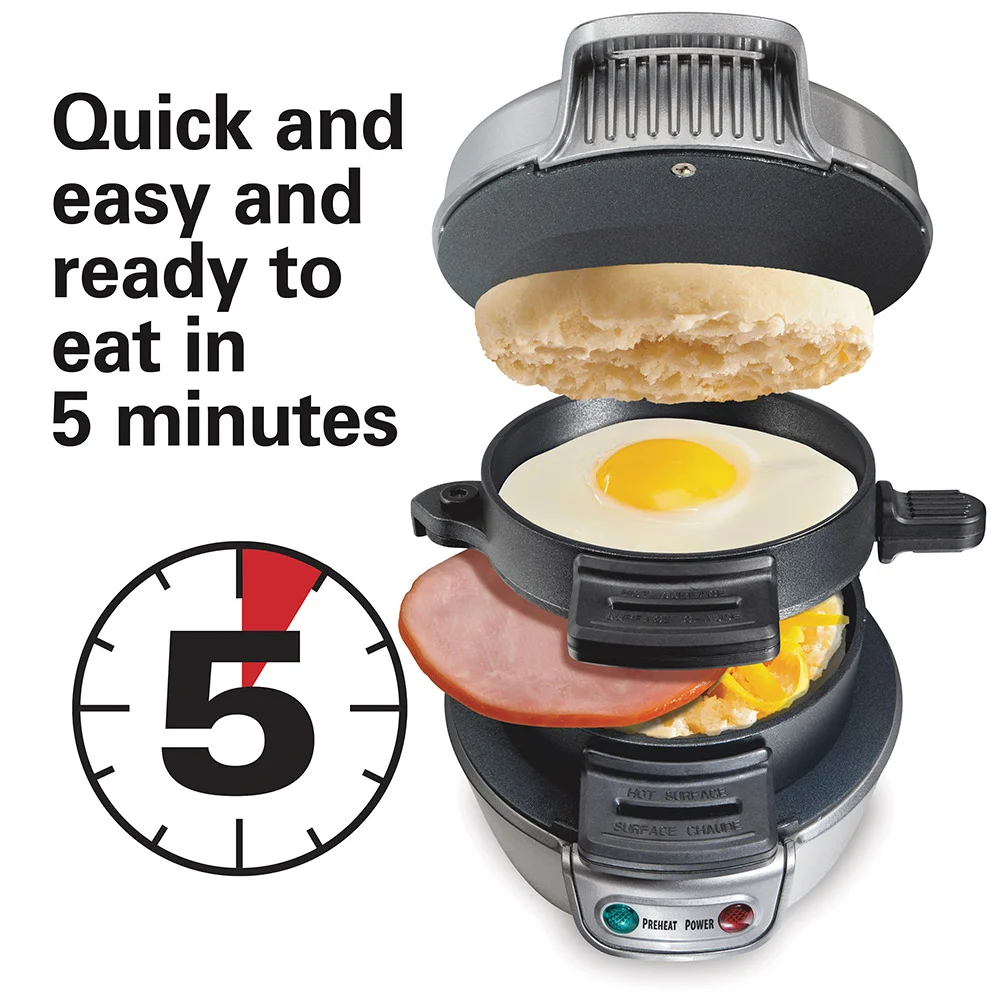 Alternative view of Breakfast Sandwich Maker, Gray