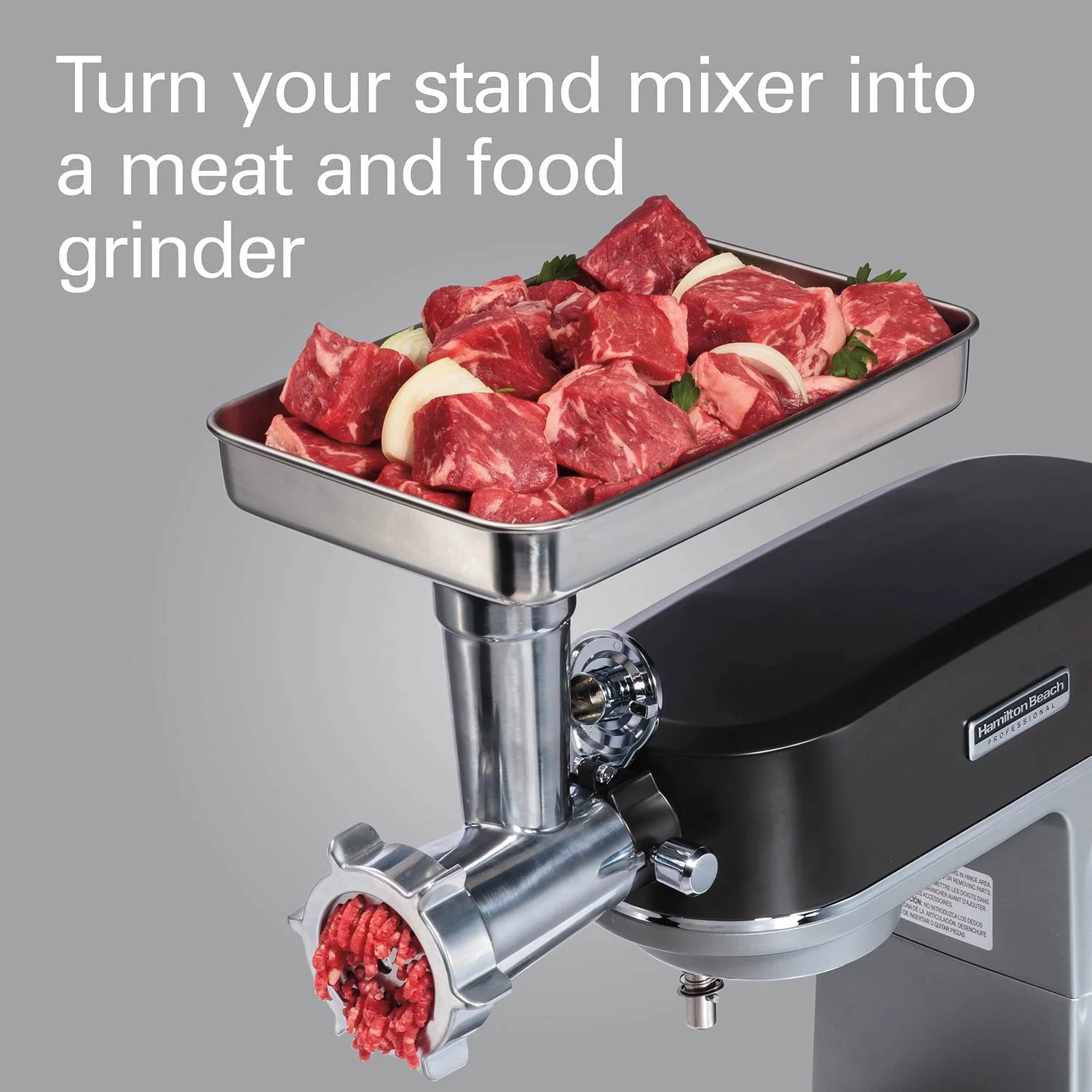 Alternative view of Professional Stand Mixer Specialty Attachment, All-Metal Meat and Food Grinder Set