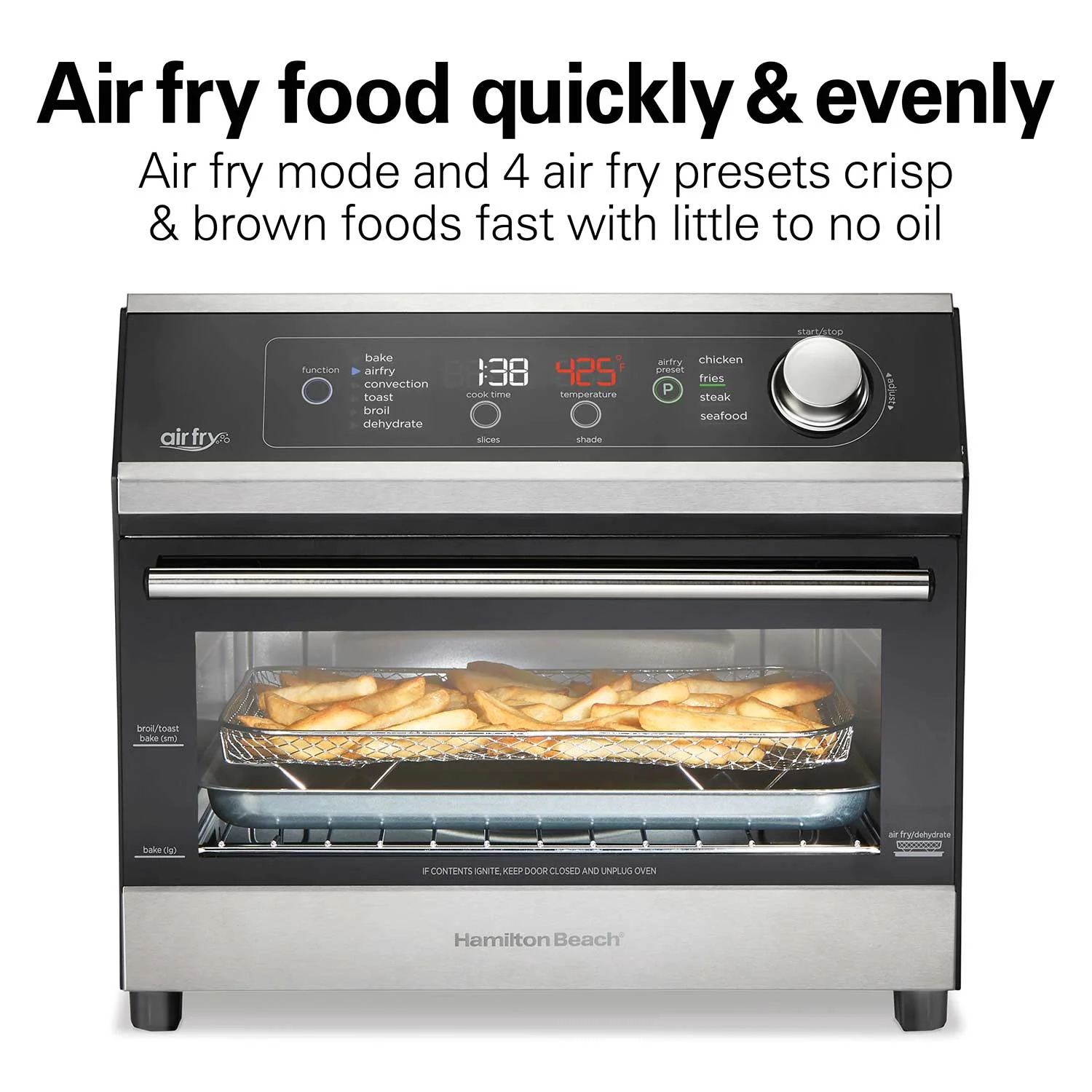 Digital Air Fryer Toaster Oven, 6 Slice Capacity - Image 4