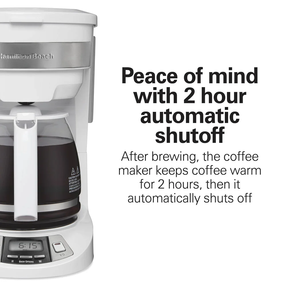 Programmable Coffee Maker, White - Image 5