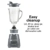 Power Elite™ Blender with 40 oz. Glass Jar, Gray - Image 5