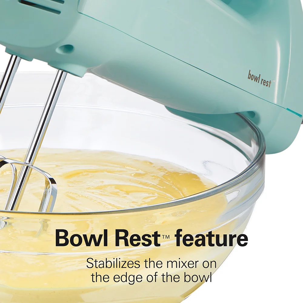 6 Speed Hand Mixer with QuickBurst™, Ice Blue - Image 5