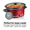 8 Quart Slow Cooker, Red - Image 2