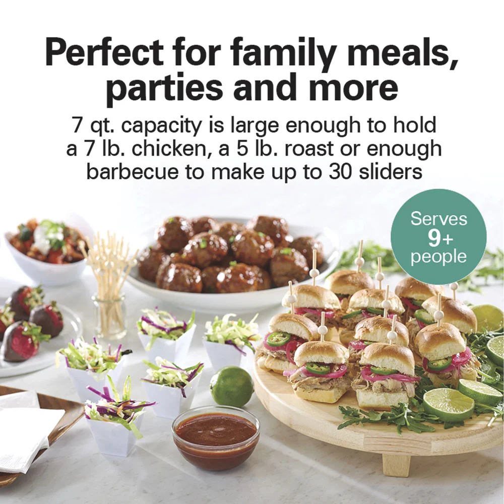 7 Quart Programmable Stay or Go® Slow Cooker, Silver - Image 4