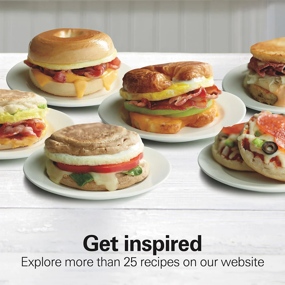 Breakfast Sandwich Maker with Timer, Silver - Image 7