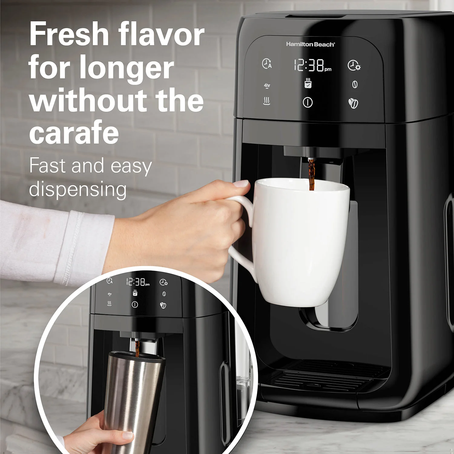 Alternative view of One Press® Dispensing Coffee Maker, 12 Cup