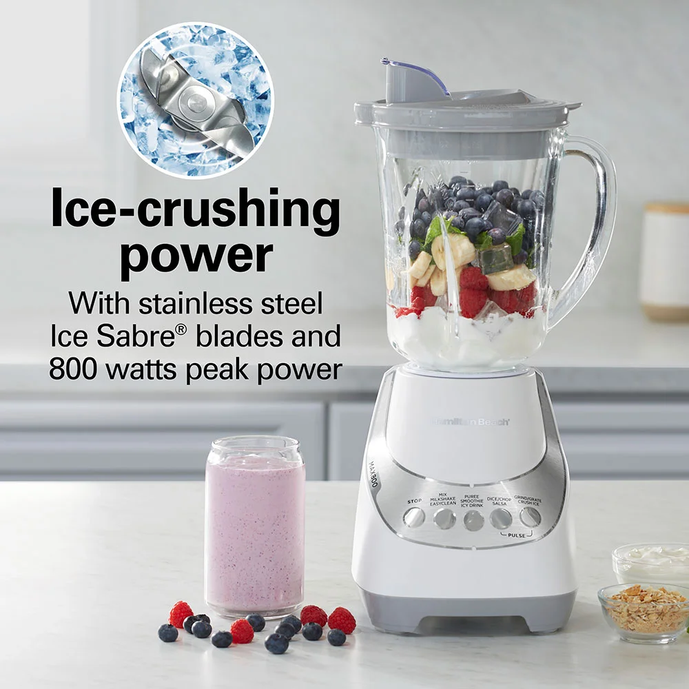 Alternative view of Wave~Action® Quiet Blender, White