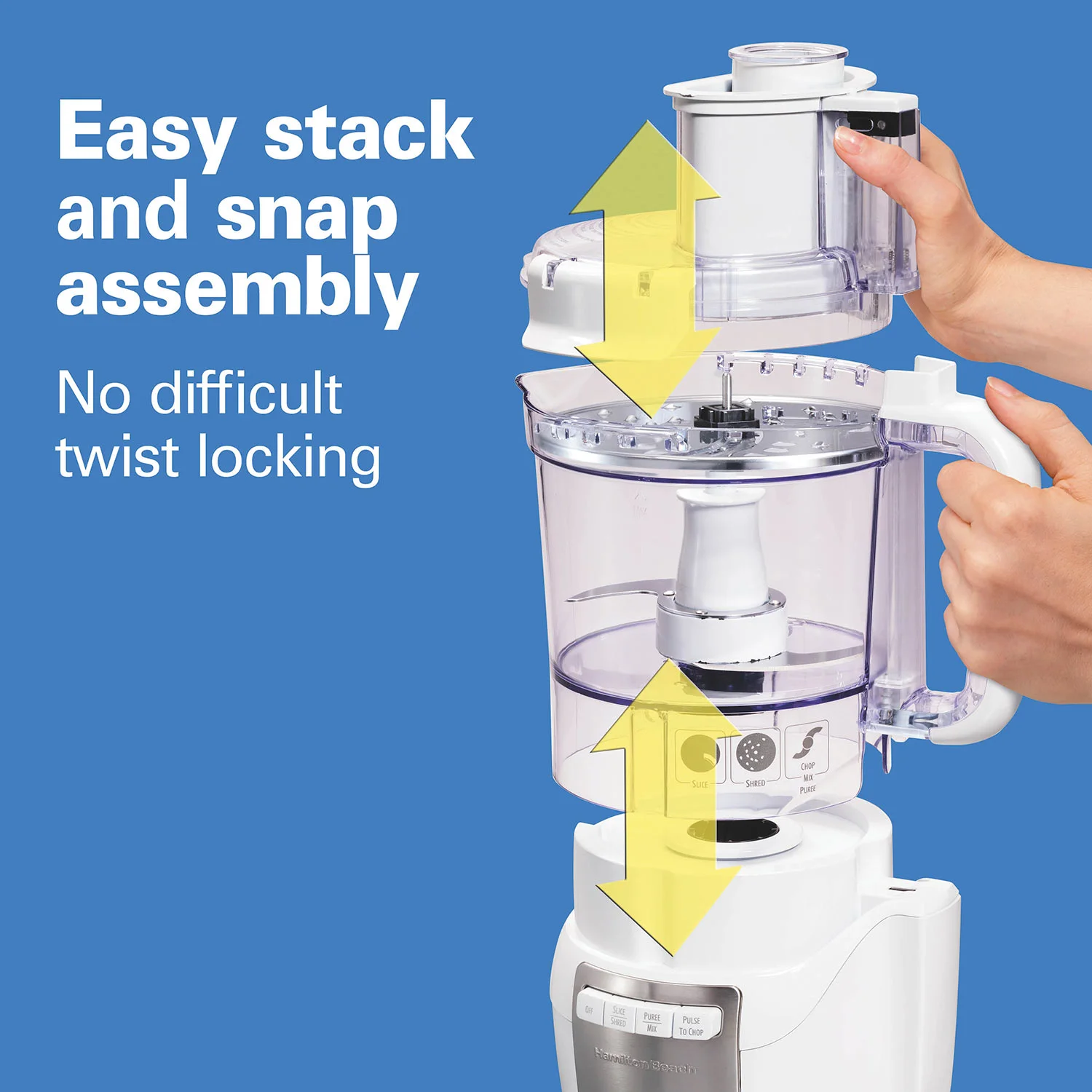 Alternative view of Hamilton Beach® Stack & Snap™ 12 Cup Food Processor, 70729FG