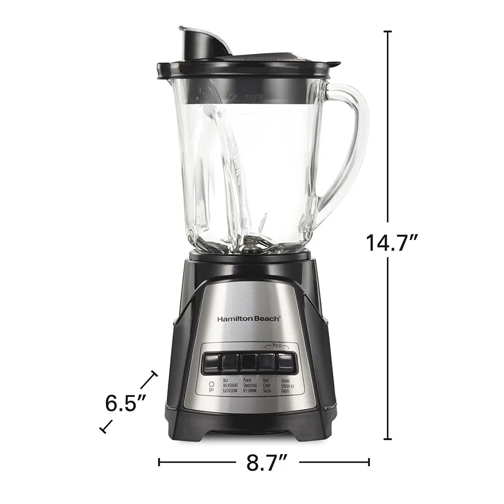 Power Elite™ Blender with 40 oz. Glass Jar, Black - Image 8