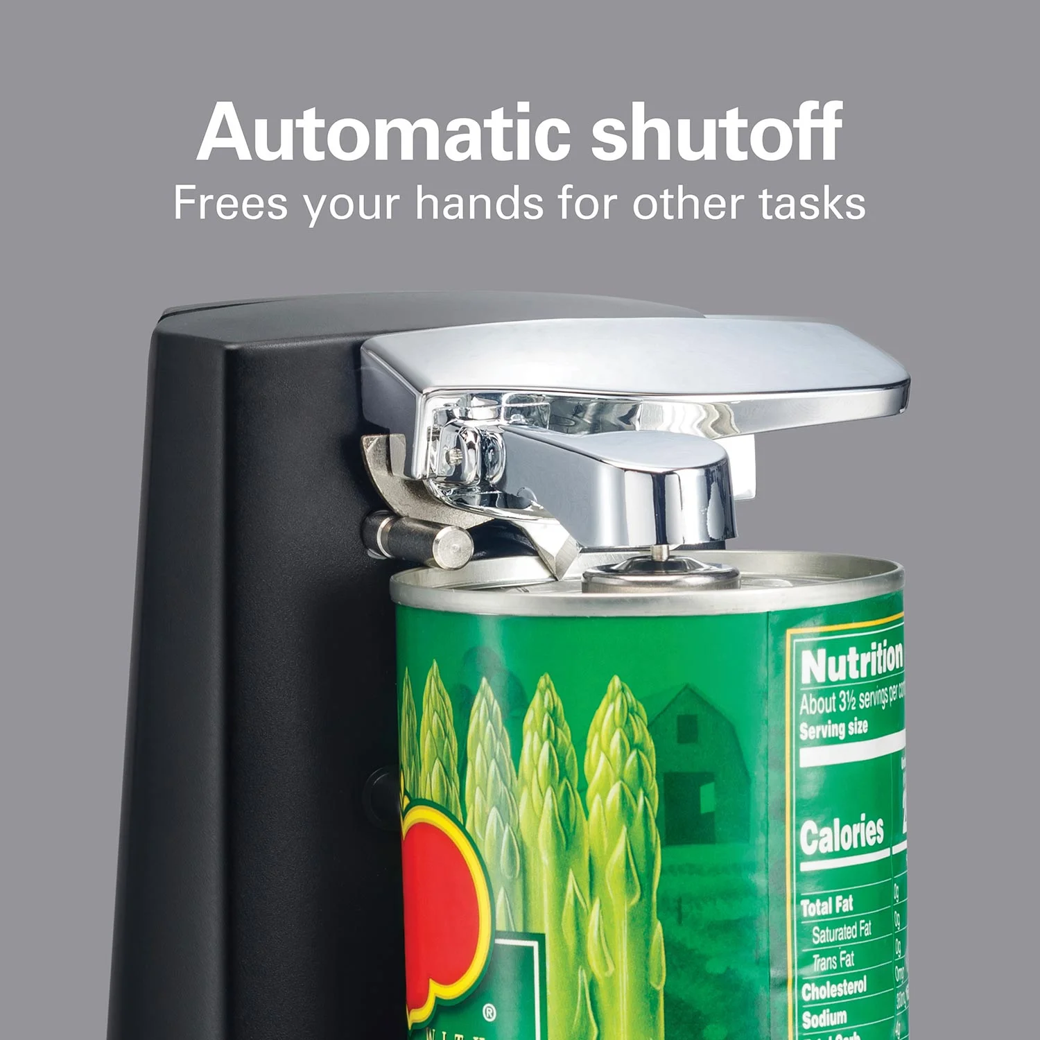 Extra-Tall Can Opener with Removable Cutting Lever, Black - Image 4
