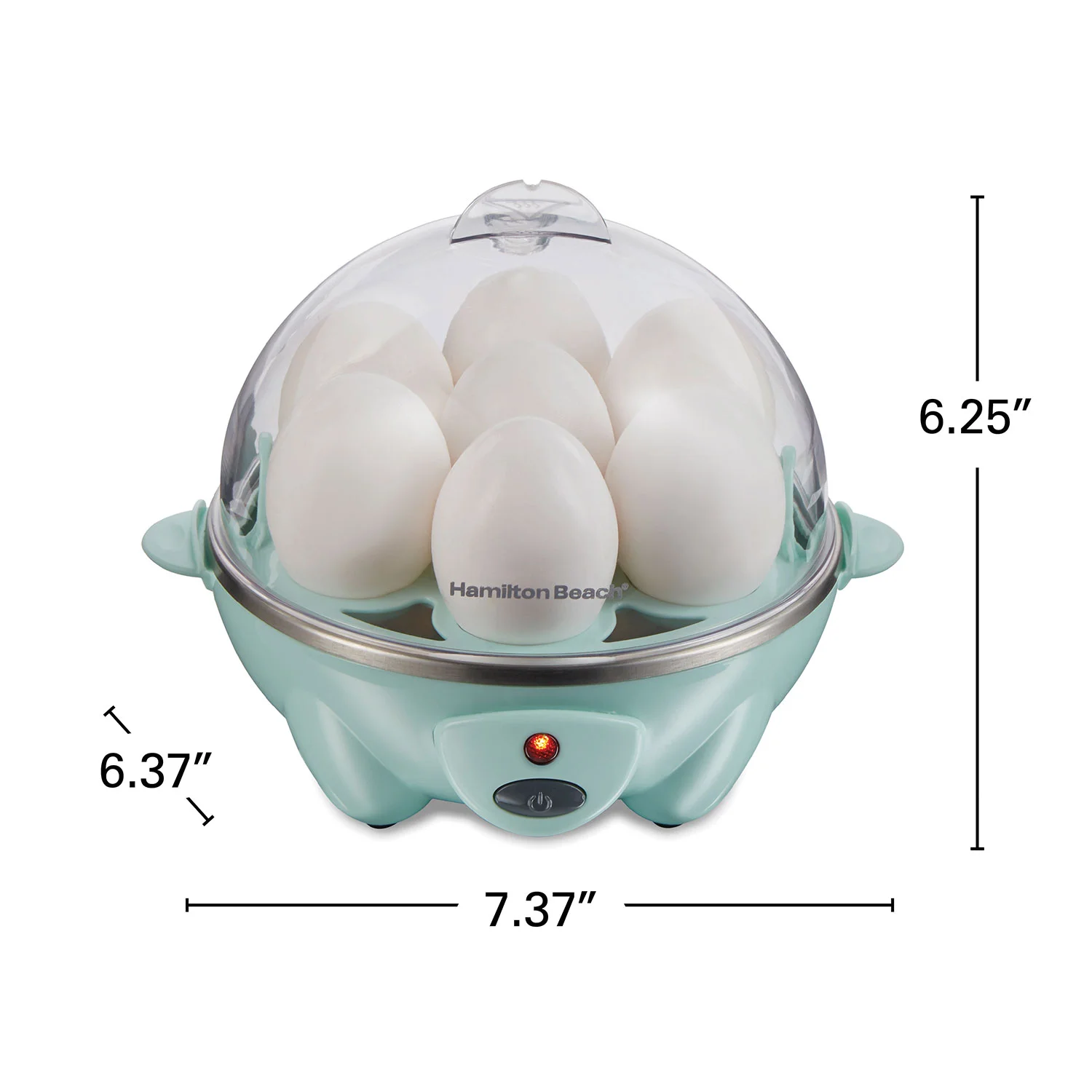 3-in-1 Egg Cooker with 7 Egg Capacity, Teal - Image 10