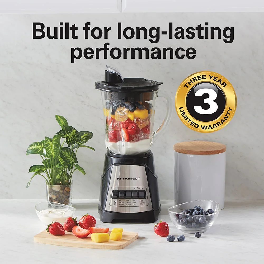 Power Elite™ Blender with 40 oz. Glass Jar, Black - Image 7