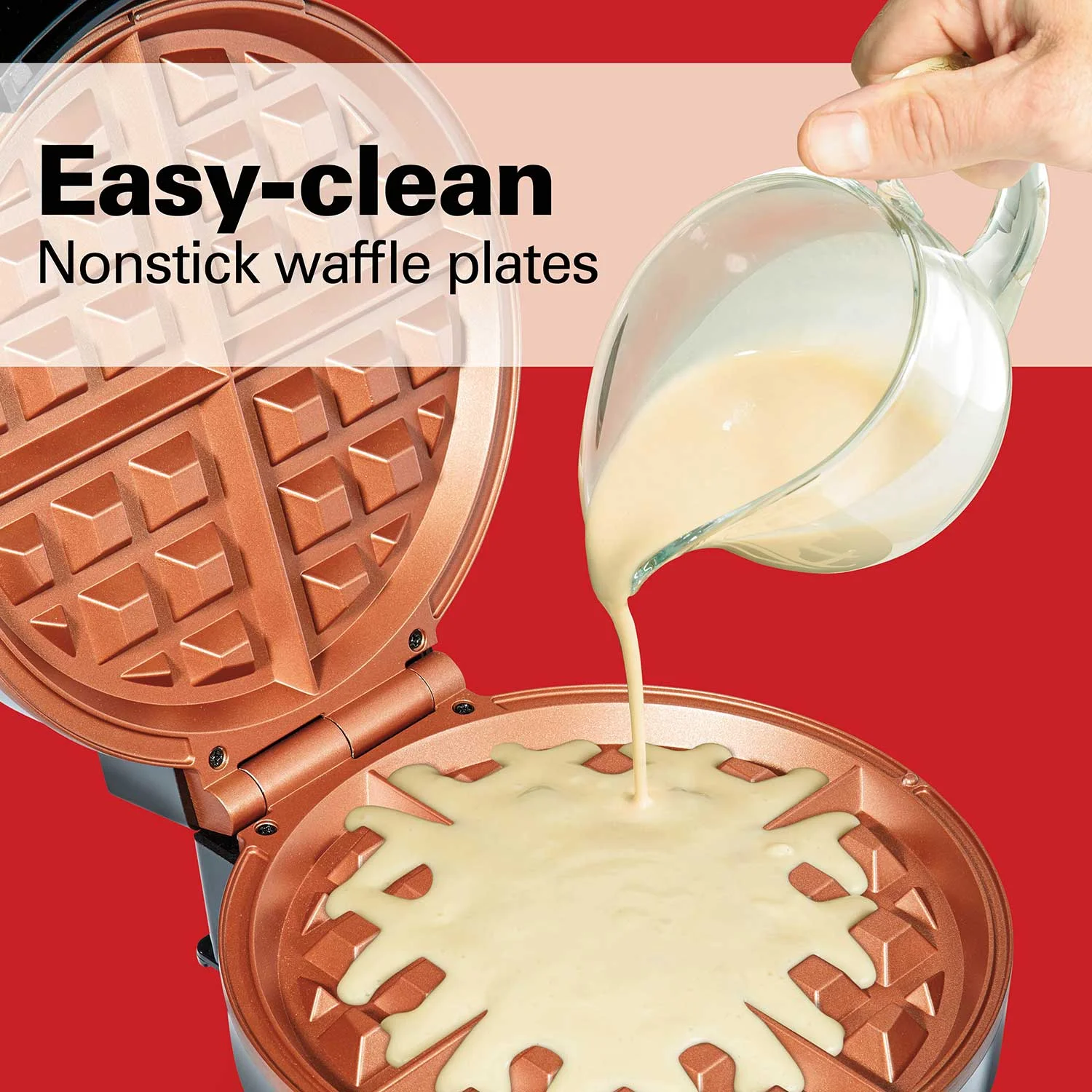 Belgian Waffle Maker with Adjustable Browning Control, Silver - Image 4