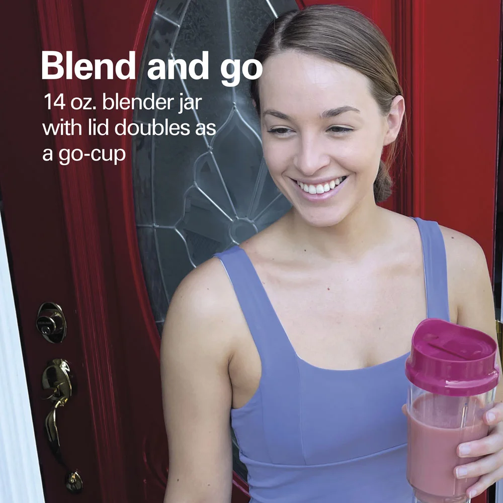 Alternative view of Personal Blender with Travel Lid, Raspberry