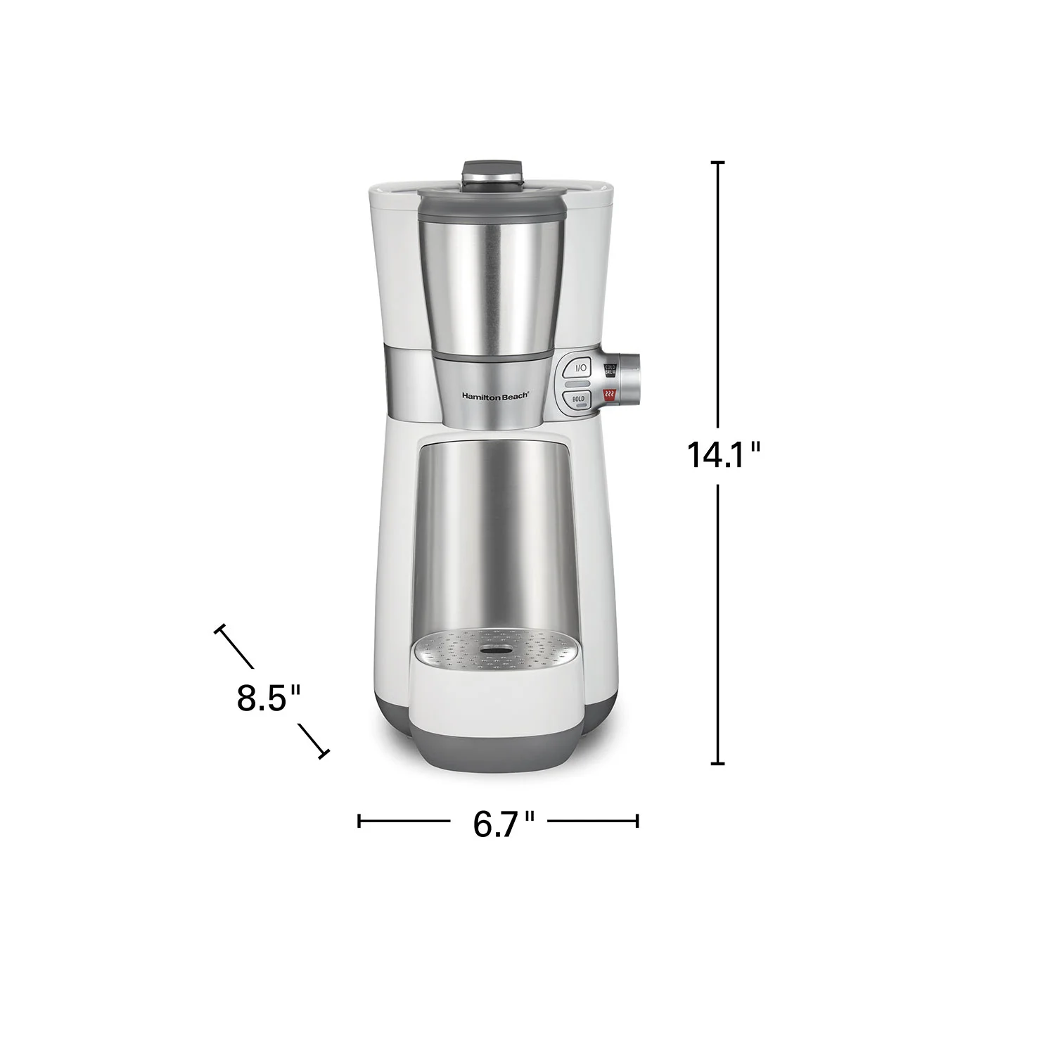 16 Oz. Convenient Craft Rapid Cold Brew and Hot Coffee Maker, White - Image 8