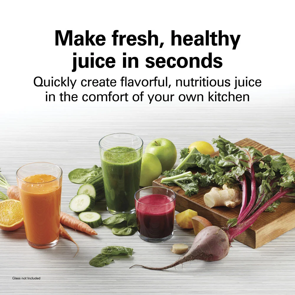 Alternative view of HealthSmart® Compact Juice Extractor, Black & Gray