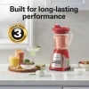 Power Elite™ Blender with 40 oz. Glass Jar, Red - Image 7