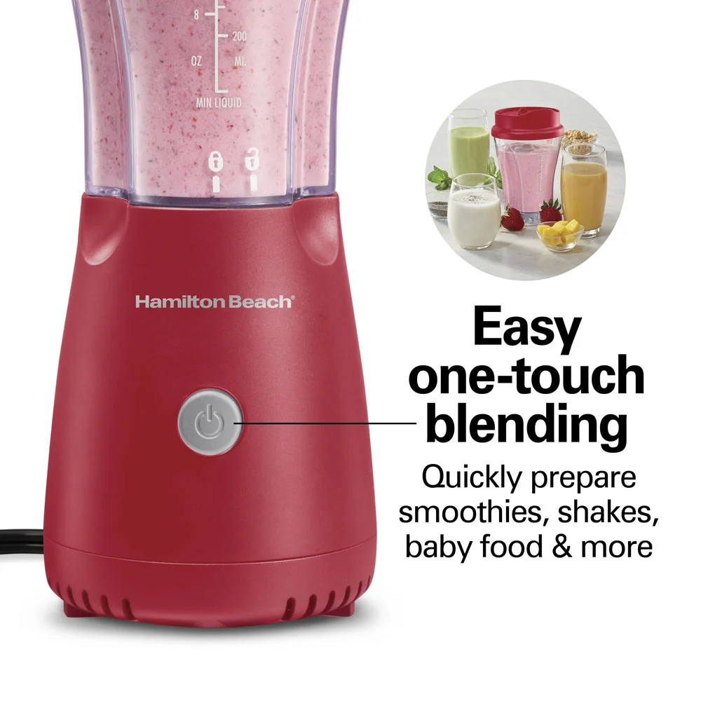 Personal Blender with Travel Lid, Red - Image 6