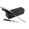 Electric Knife Set with Cool-Touch Ergonomic Handle and Storage Case