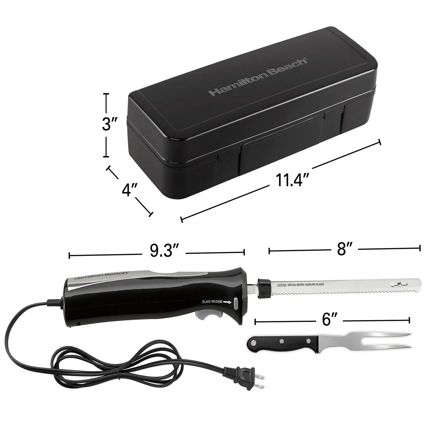 Electric Knife Set with Cool-Touch Ergonomic Handle and Storage Case - Image 7