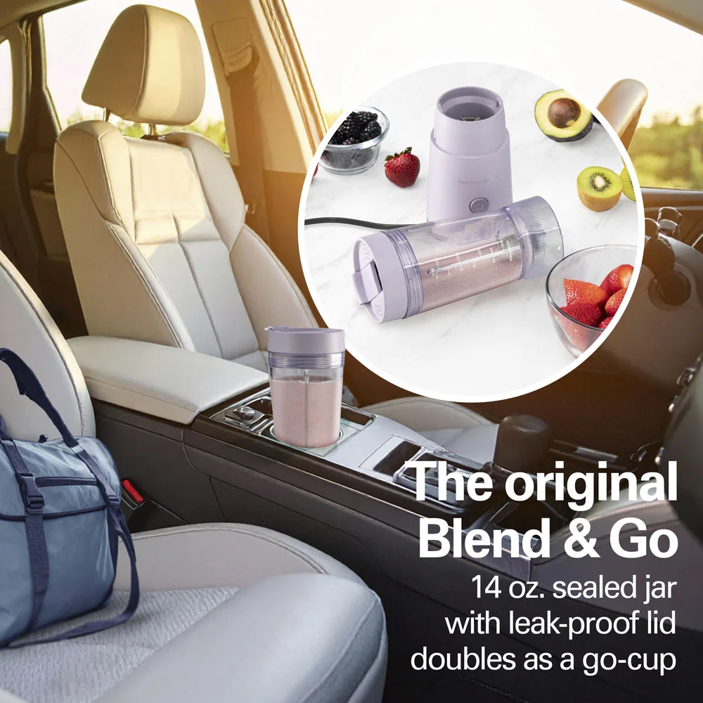 Alternative view of Personal Blender with Leak-Proof Travel Lid, Light Purple