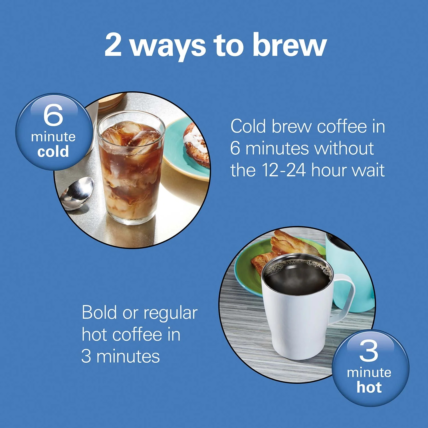 16 Oz. Convenient Craft Rapid Cold Brew and Hot Coffee Maker, White - Image 3
