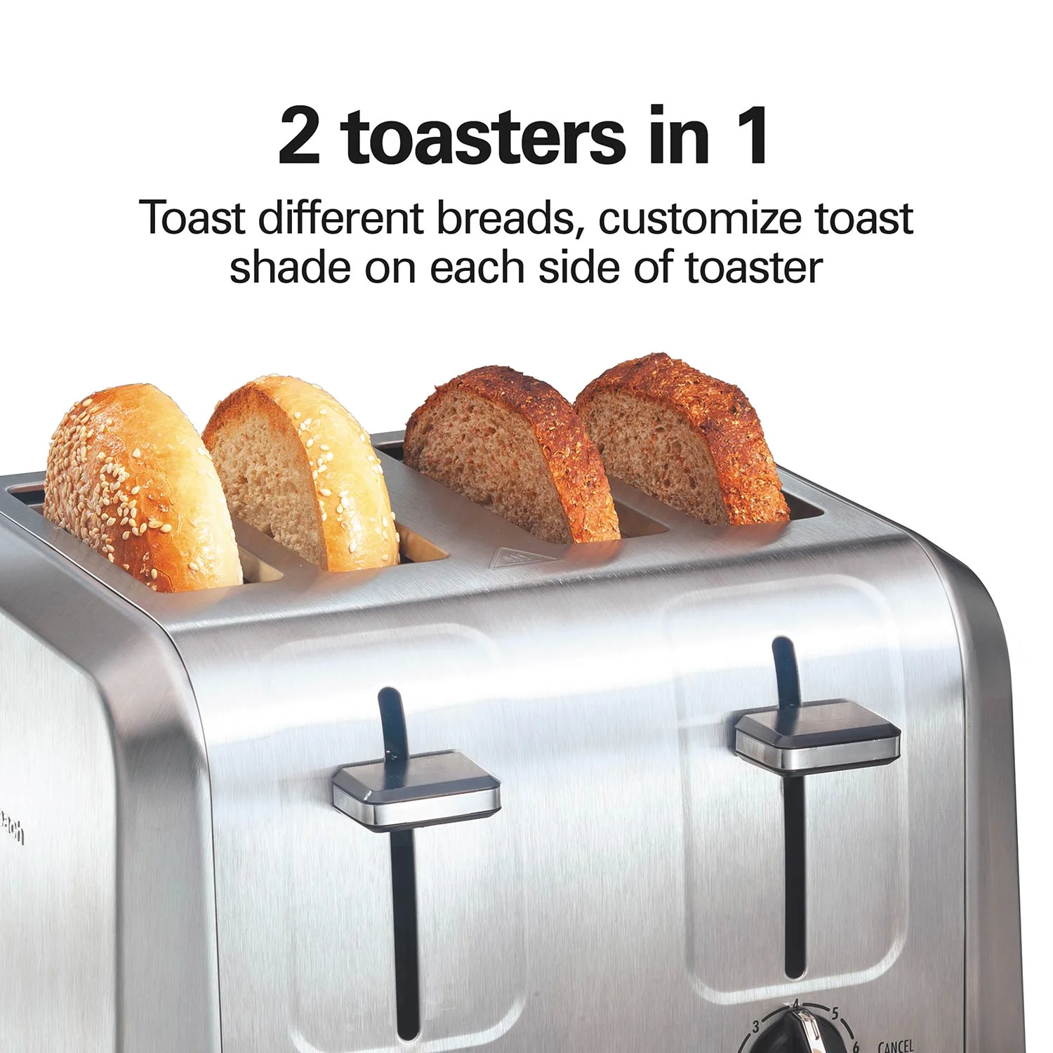 4 Slice Metal Toaster with Extra-Wide Slots - Image 3