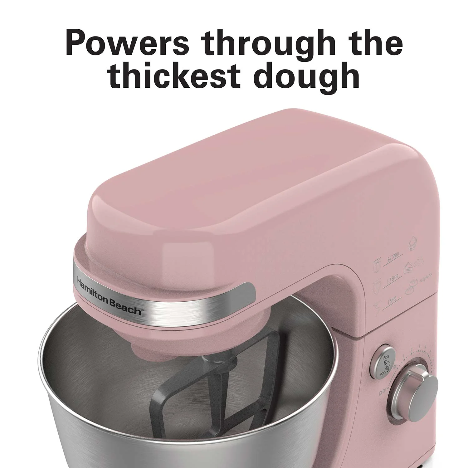 7 Speed Stand Mixer, 4 Quart Capacity, Rose - Image 3