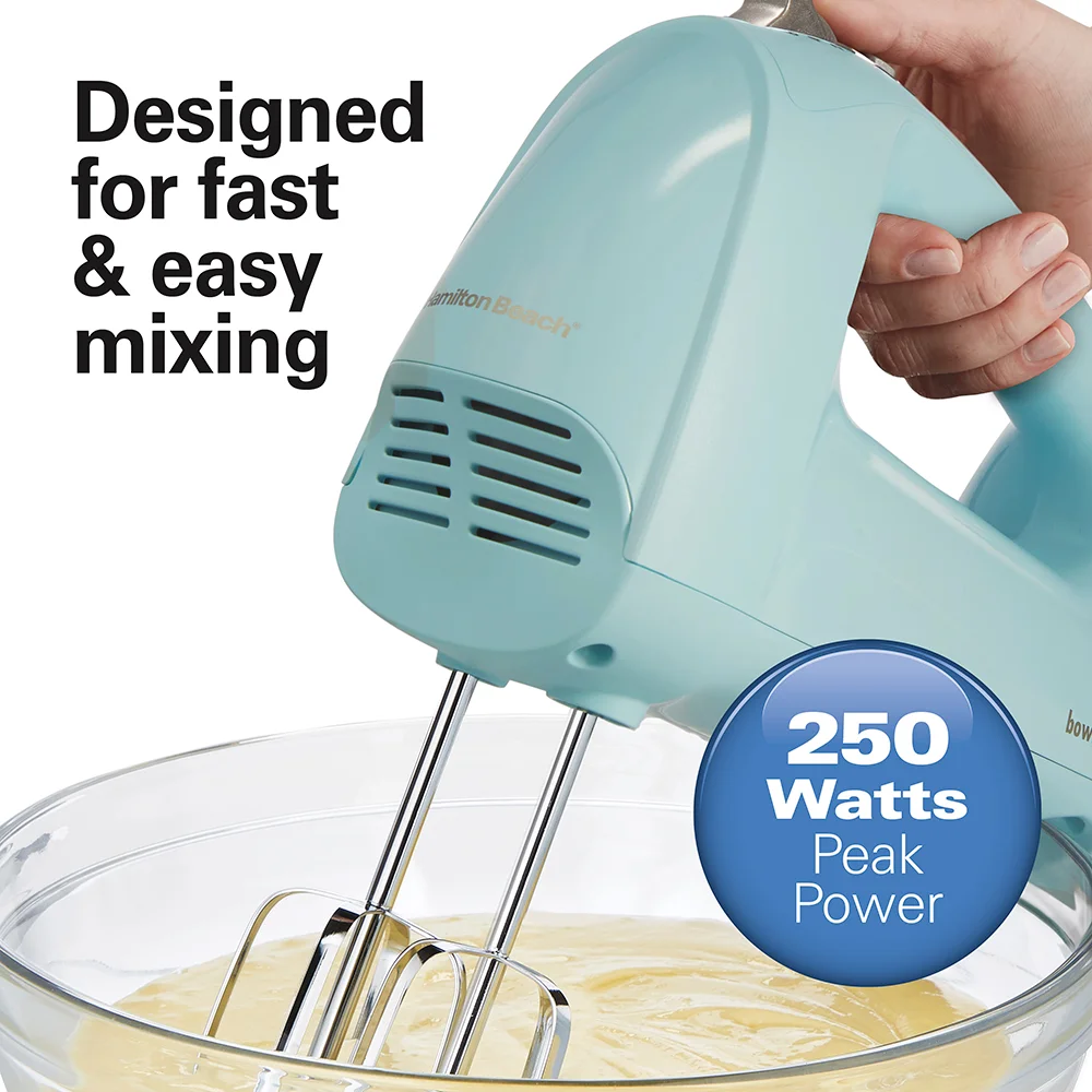 6 Speed Hand Mixer with QuickBurst™, Ice Blue - Image 7