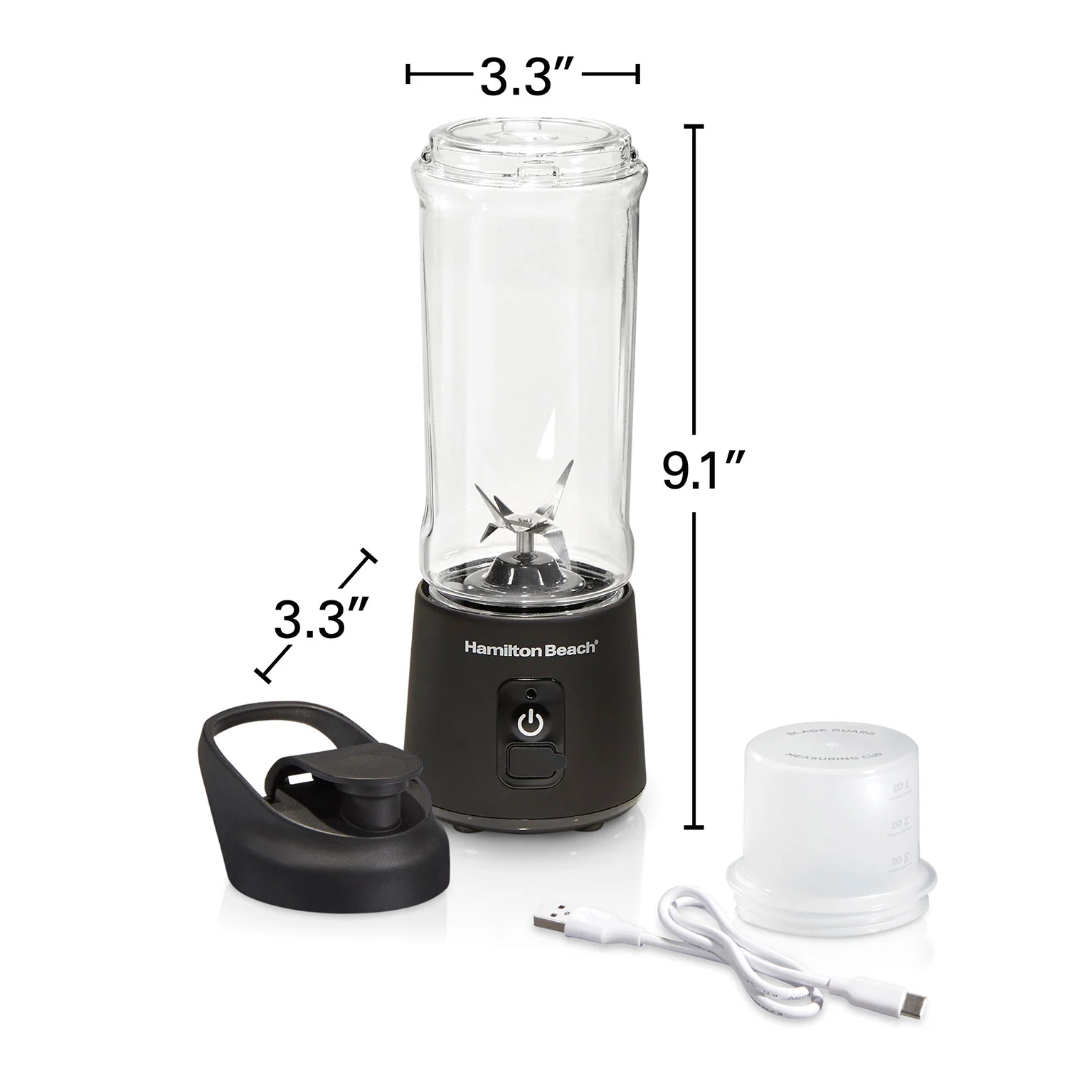 Blend Now™ Portable Cordless Blender, Black - Image 7