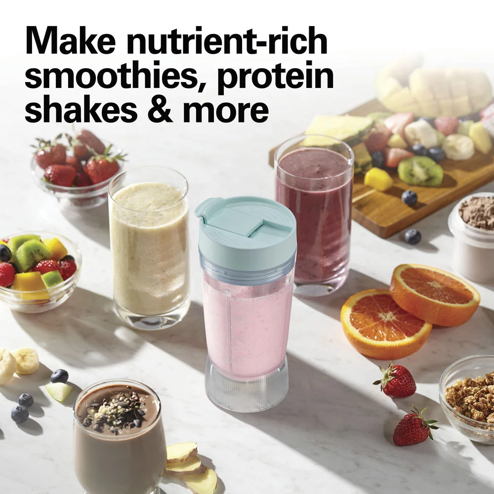 Personal Blender with Leak-Proof Travel Lid, Ice Blue - Image 3