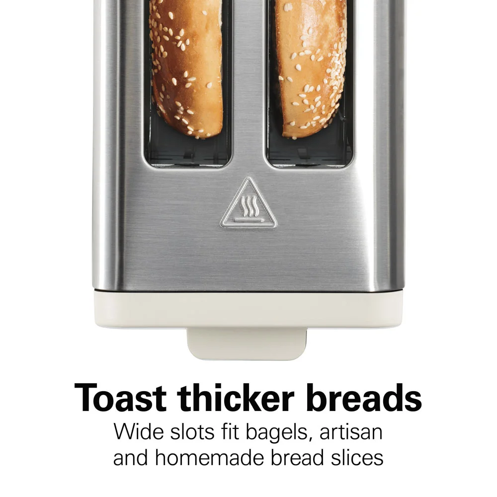 Contemporary 2 Slice Toaster, Sandstone - Image 3