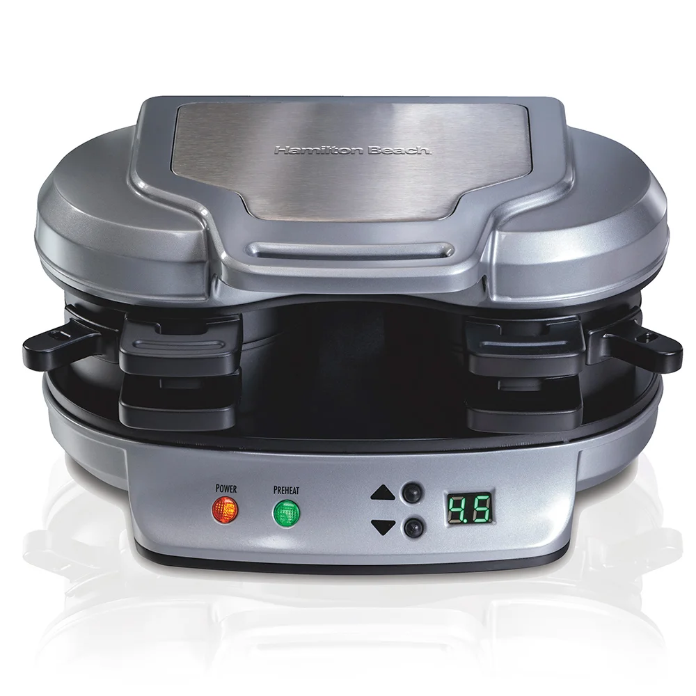 Dual Breakfast Sandwich Maker, Silver